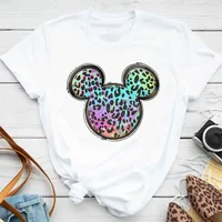 Disney Mickey Mouse Children T-shirt Fashion Minnie Pattern Print Tshirt Kid Boy Girl Clothing Summer Cotton Top Baby Casual Tee 2