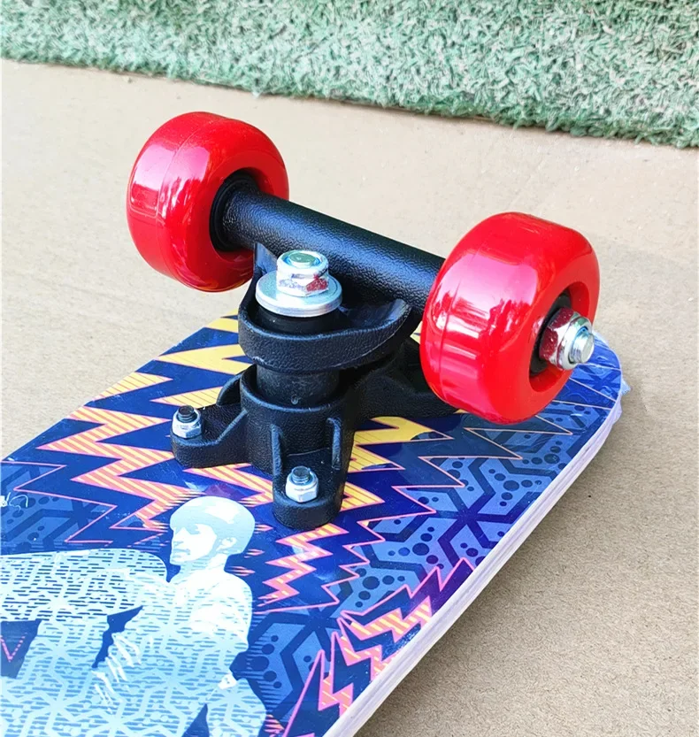 17 inch maple kids skateboard with cartoon stickers - view 6