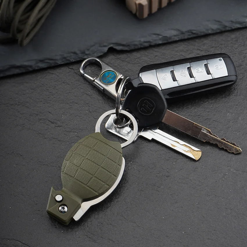 GRAGI Pocket Knife Multifunctional Outdoor Diving Folding Knives Quick Wrap Knife Gift Key Chain Camping Tools With Whistles EDC 4