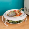 Multifunction Insulated Heating Tray Rack Plastic Kitchen Gadgets Microwave Steaming Rack Microwave Oven Shelf Cooking Tools 4