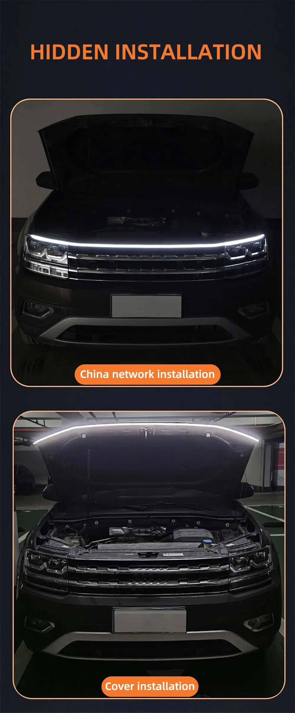 LED Car Hood Light - Bright Work Light for Engine Repair