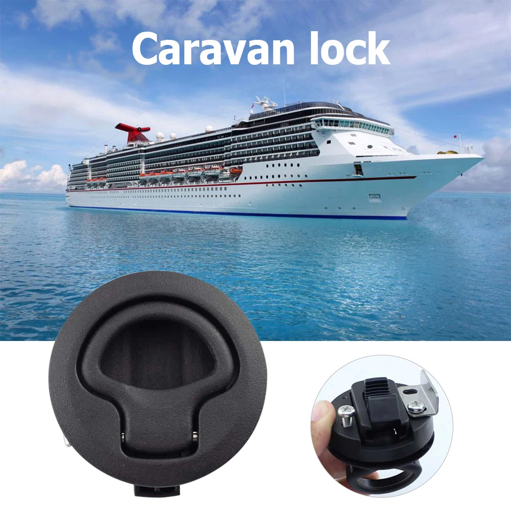 Boat Door Latch Flush for Yacht Marine Deck Locker Plastic Boat Accessories Marine Round