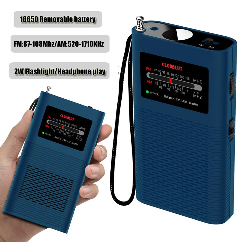 Pocket-FM-AM-Radio-Portable-Dual-Band-Receiver-18650-Rechargeable-Radio ...