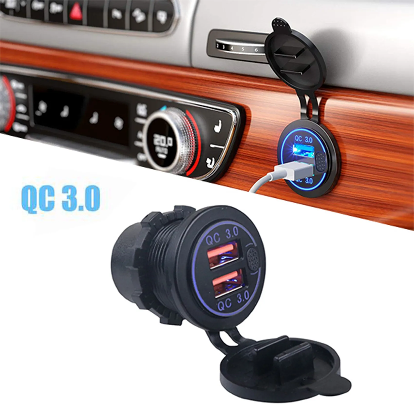   3.0  USB   ,  12V, 24V, 36W USB   ܼƮ,  ġ 