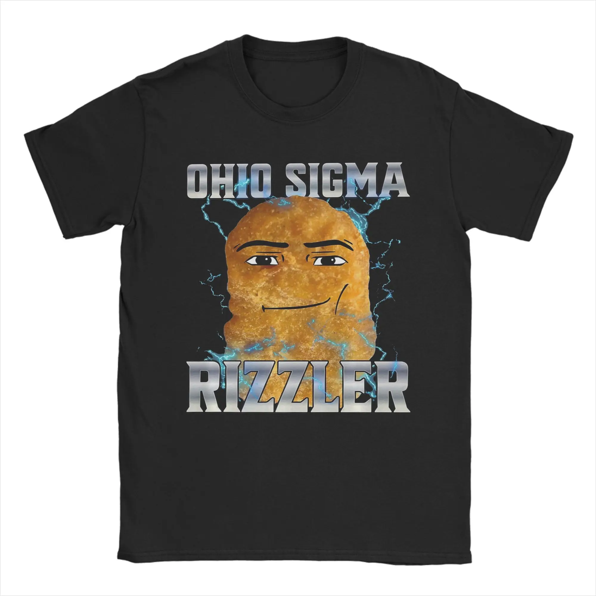 Ohio Sigma Rizzler T-Shirt for Men  Funny 100% Cotton Tee Shirt Round Neck Short Sleeve T Shirt Summer Tops