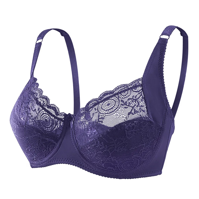 Ersazi Wireless Bra 2Pc Women'S Plus Size Solid Color Non-Steel Ring Cross  Side Clasp Gathering Comfort Bra In Clearance Purple Bras For Women Casual  Xxxl 