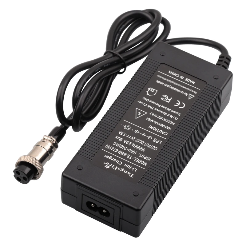 67,2V 1,5A Li-Ionen-Akkuladegerät 16Series für 60V Elektrofahrrad-Polymer-Lithium-Akku-Ladegerät GX16 Hochwertiger Adapter – Detail 3