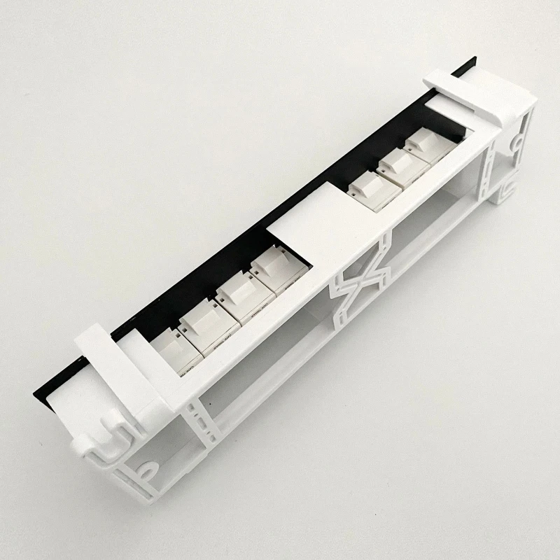 8 Ports Cat 6 Tool-less UTP Module Patch Panel RJ45 Networking Cable Adapter Ethernet Distribution Fram
