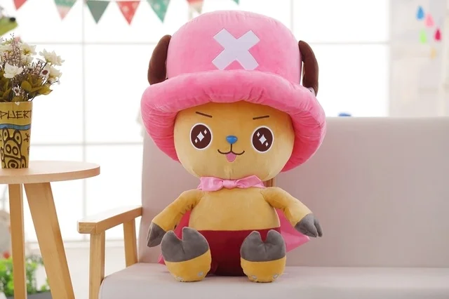 thumbnail image 1 of Peluche gigante Kawaii de 30 a 80 cm con personajes de dibujos animados auténticos de Chopper, muñeco de alta calidad para niños, decoración del hogar, regalos coloridos, 1 of 5