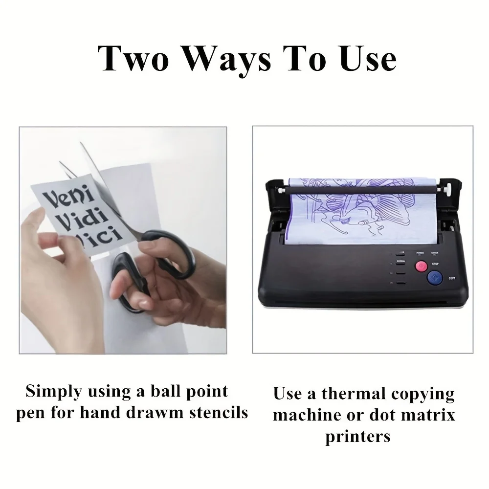 열전사 프린터용으로 특별히 설계된 A4 타투 전사지, 템플릿 복사 및 타투 제작에 이상적인 선택입니다.