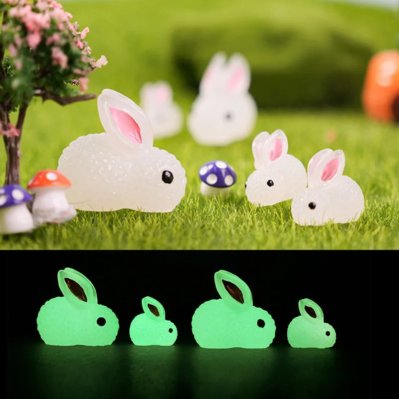 Mini-Luminous-Rabbit-Micro-Ornaments-Miniature-Animal-Potted-Decoration ...