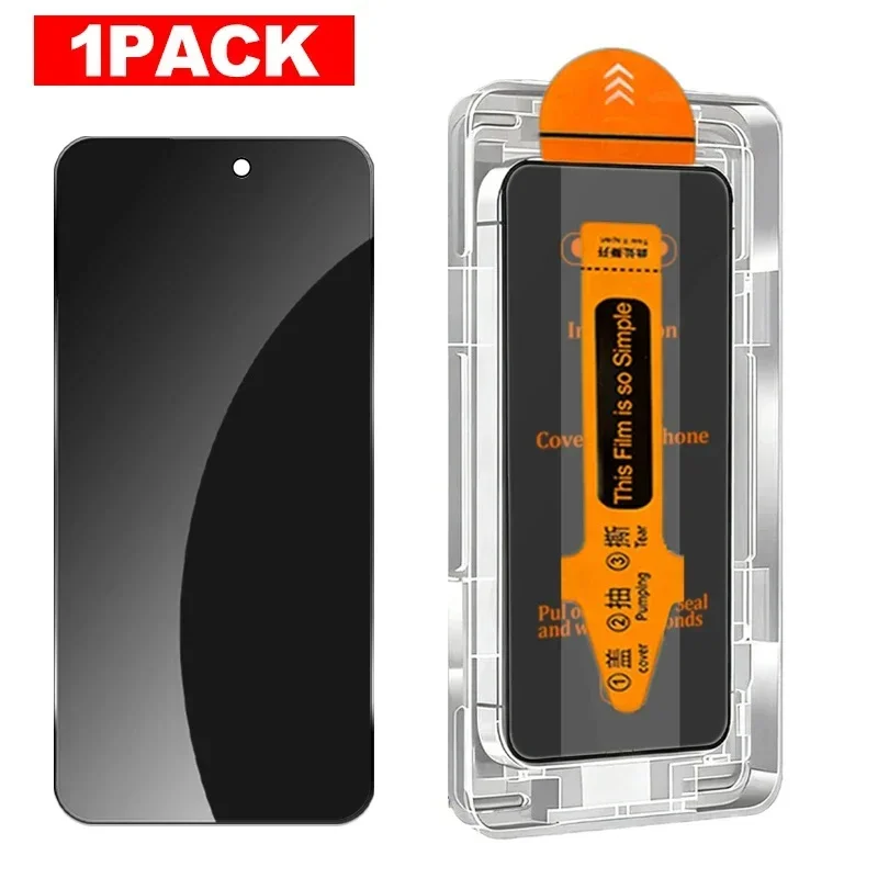 Premium Privacy Tempered Glass Screen Protector with Easy Installation Kit and Dust-Free Anti-Spy Features