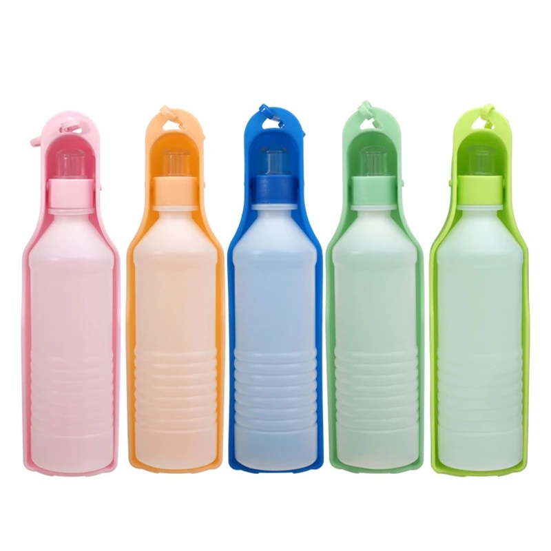 

Dog Water Bottle 500ml Dog Travel Water Bottle with Dispenser Drinking Bowl