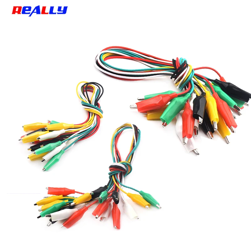 10PCS and 5 Colors Test Lead Set & Alligator Clips Doubleended Crocodile Clips Roach Clip Test