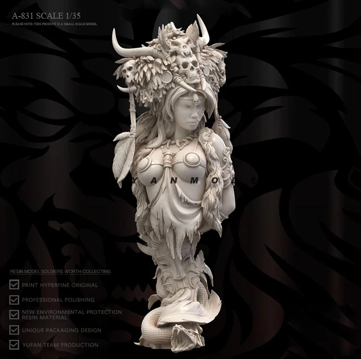 

1/10 Resin bust model kits figure colorless and self-assembled A-831
