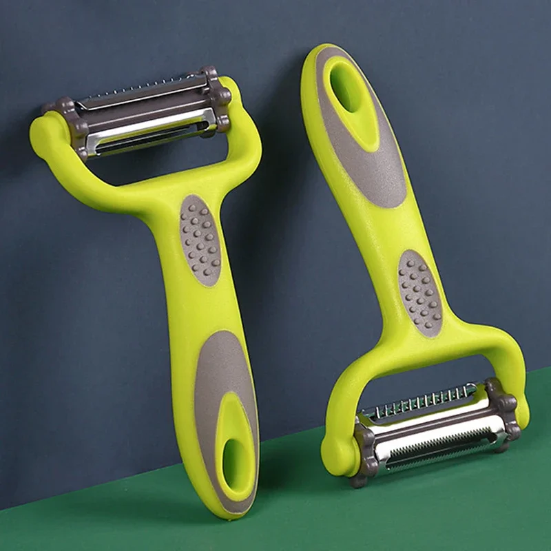 Vegetable Grater 3 In 1 Rotary Peeler Fruit Vegetables Cabbage Graters Salad Carrot Potato Slicer Kitchen Multifunction Grater Julienne Peeler
