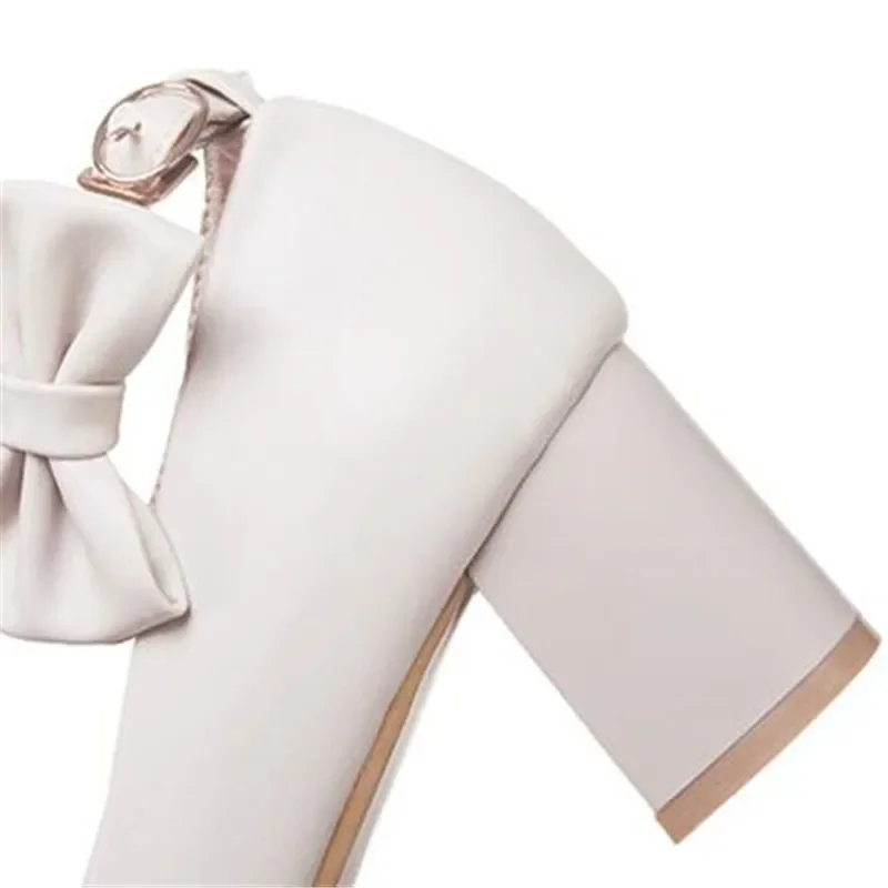 Princess Kids High Heel Shoes Glitter Children Leather Dance Shoes Bow Girls Elegant Wedding Shoes 4