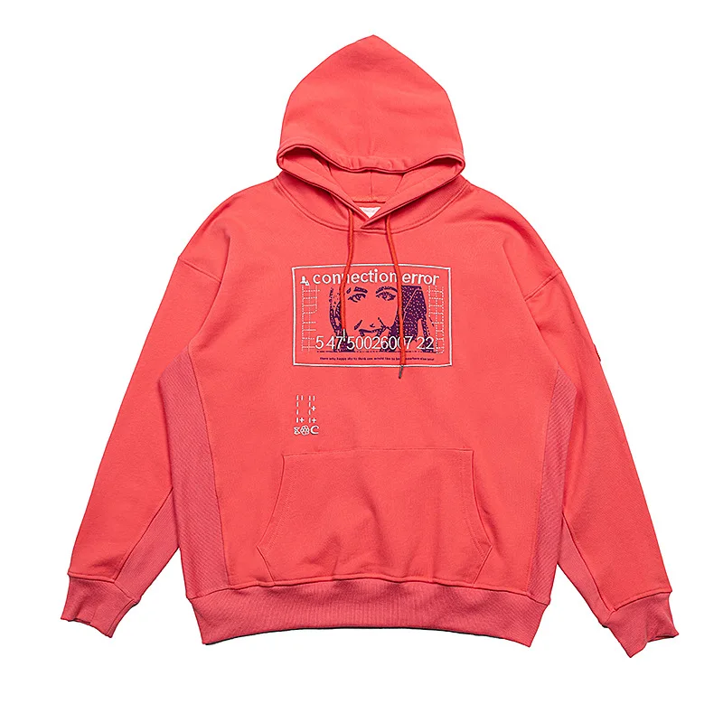 

Vintage C.E Hooded Men Women 1:1 Women's Head Print Hooded Sweater Wash Wax Printing C.E Pullover Sweater