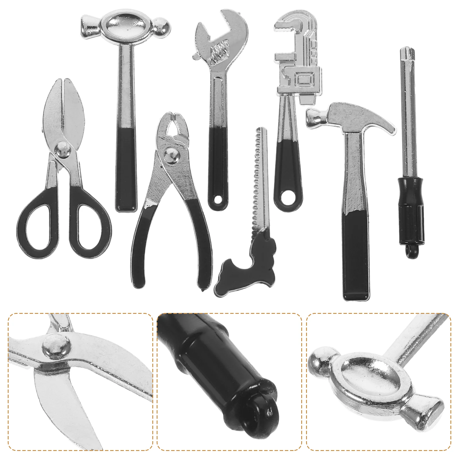 

8Pcs Mini House Tool Toys Mini House Miniatures Pretend Tool Model Decoration