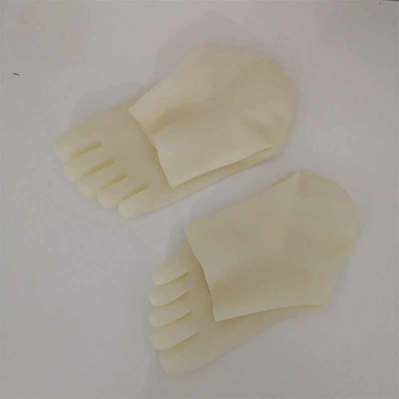 Transparent Latex 5 Toe Short Socks Fetish Unisex Rubber 5 Fingers Socks S M L Size for Men Women