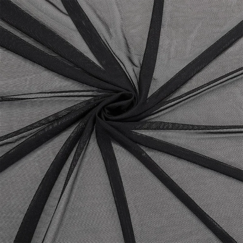 Yards schwarzer Stretch-Netzstoff, Netzstoff, Polyesterstoff