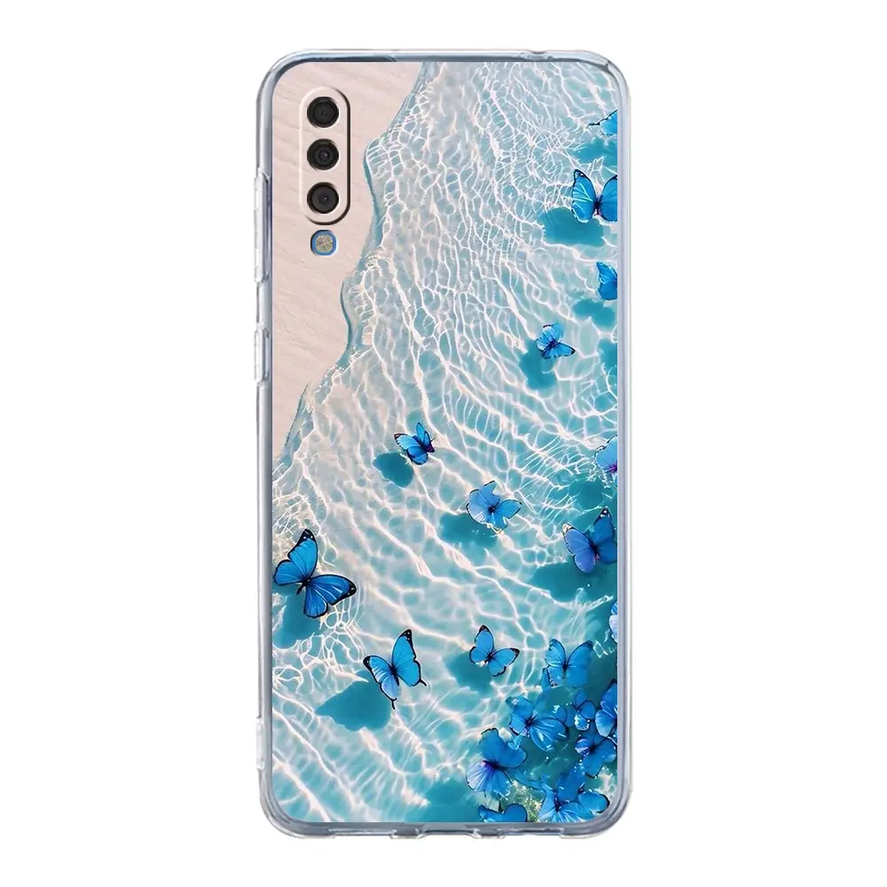 Blue Butterfly Ocean Waves Phone Case Cover