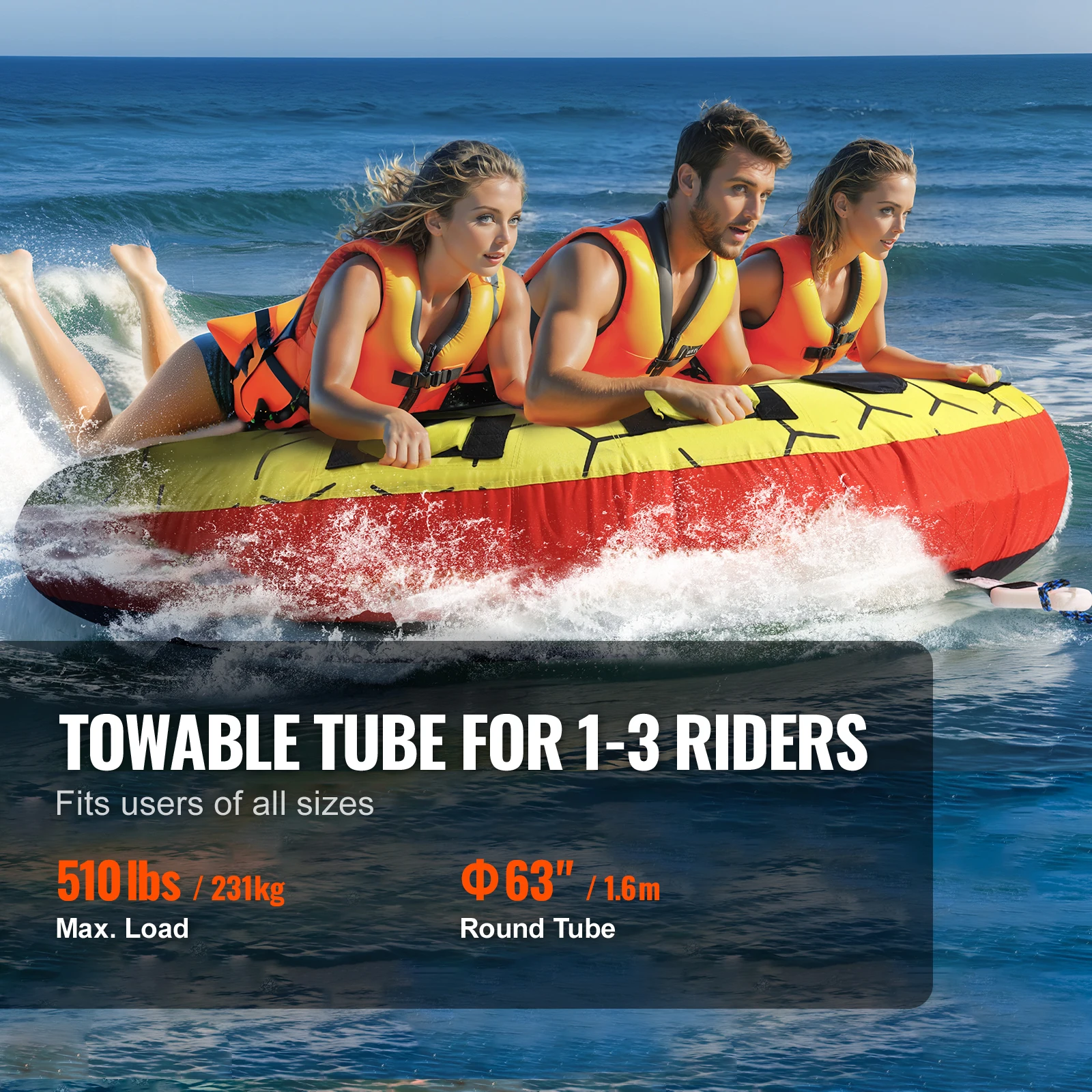 SucceBuy 63" Towable Tube 3