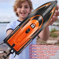 RC Battery Boat 2.4Ghz 25km/h High-Speed Remote Control Racing Electric Speedboat Low Battery Alarm Mini RC Ship Toys Kids Adult
