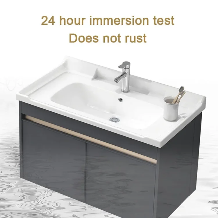 Bathroom Cabinet Wall Mounted Vanity, Modern and Simple Ceramic Washbasin Suitable for Bathrooms