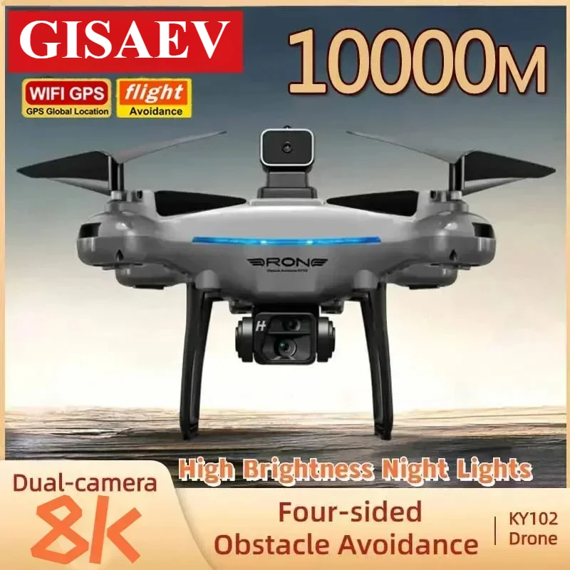 GISAEV Ky102 Drone Quadcopter drone quadcopter 8k Profesional Dual-camera Aerial Photography 360 Obstacle Avoidance Optical Flow Four-axis Rc UAV 10000m