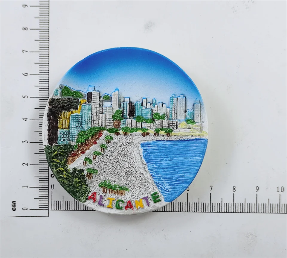 Magnete Frigorifero 3D Barcellona Spagna, Souvenir Viaggio In Resina, Decorazione Cucina, Fatto A Mano, 6x11 Cm - 4