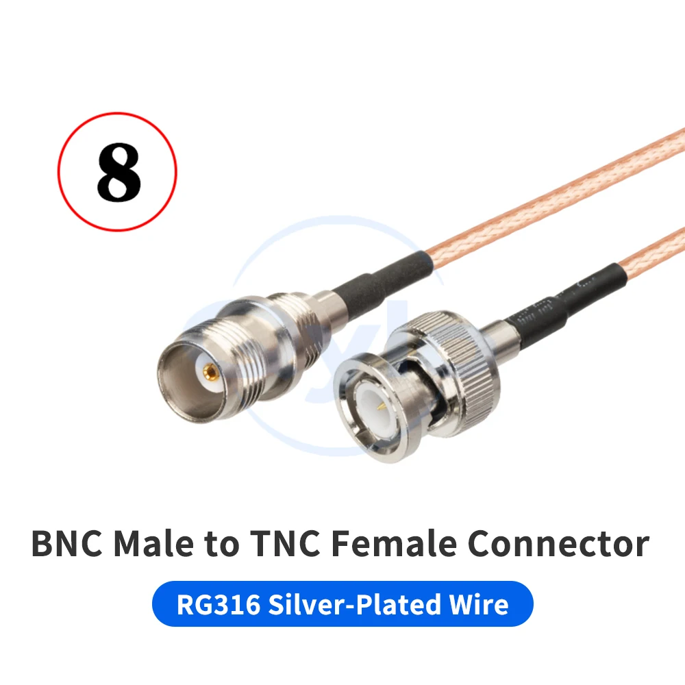 BNC-Stecker auf BNC-Buchse Adapter, TNC-Stecker auf TNC-Buchse Adapter, Q9 Adapterkabel, RG316 Verlängerungskabel, HF-Koaxialkabel (1 Stück) – Detail 10