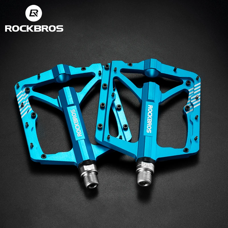 ROCKBROS pedales antideslizantes de aleación de aluminio para bicicleta de montaña, rodamiento alta velocidad, tallado hueco, a prueba de polvo, accesorios para bicicleta|Pedal de bicicleta| - AliExpress