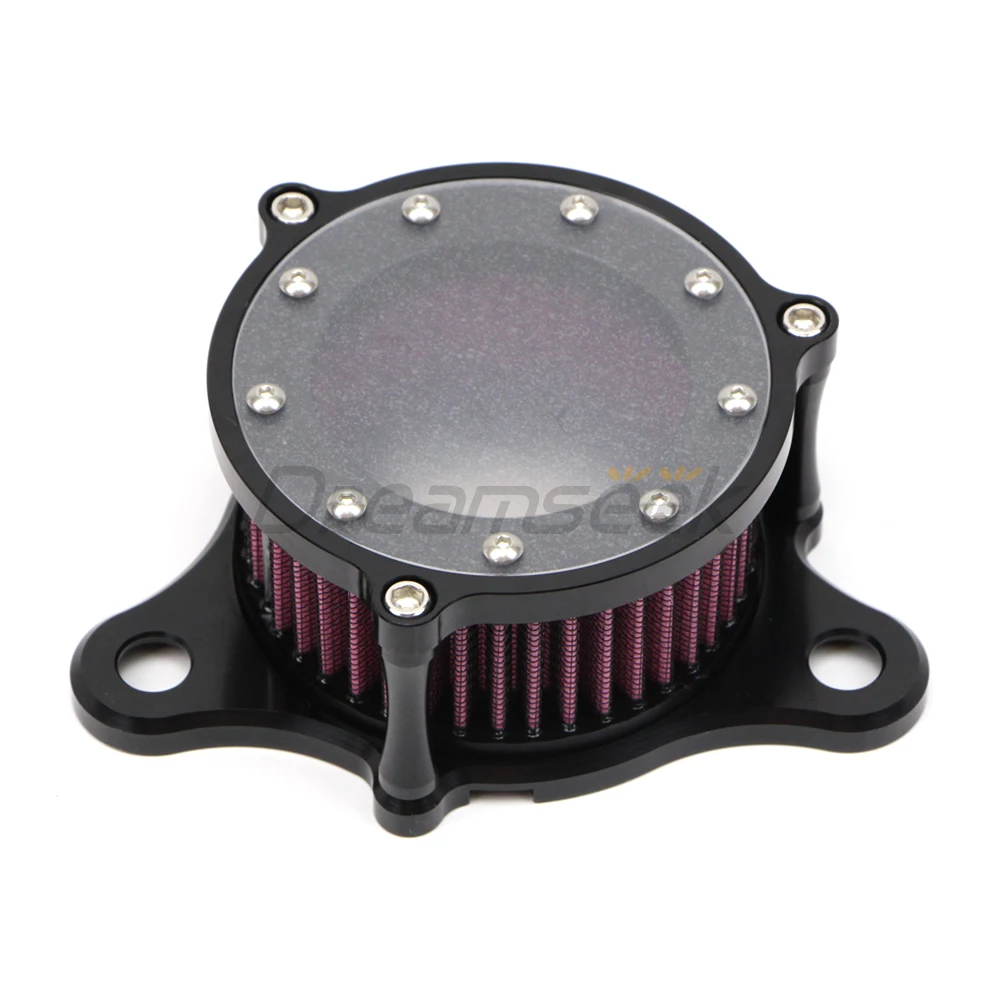 Black Motorcycle Air Cleaner Intake Filter Kits for Harley-Davidson Sportster XL883 XL1200 XL883N XL1200X 1988-2023 CNC Aluminum