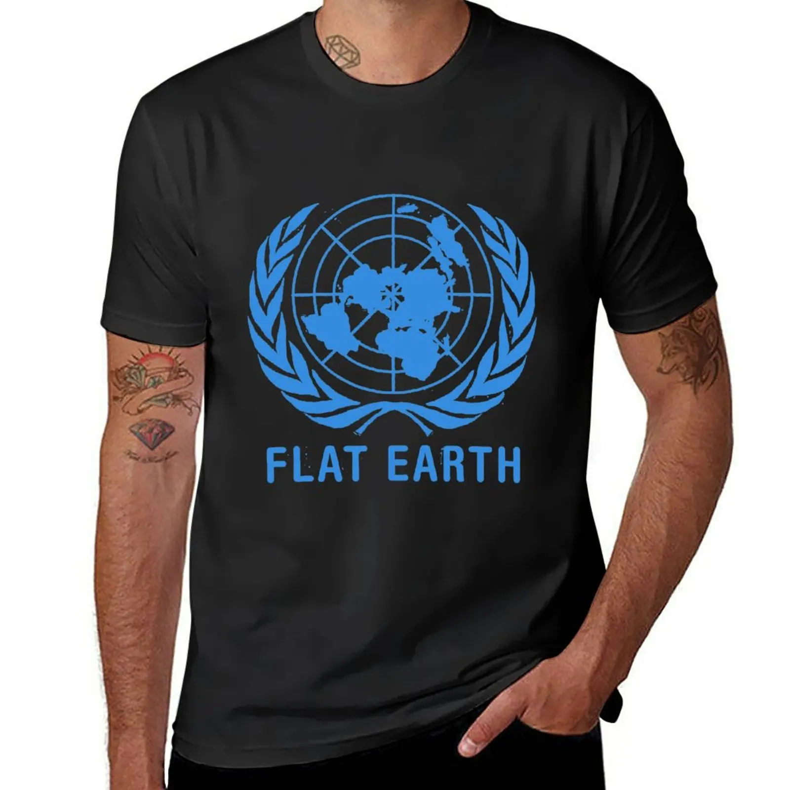 

New Flat Earth T-Shirt plus size tops korean fashion custom t shirts design your own kawaii clothes funny t shirts for men