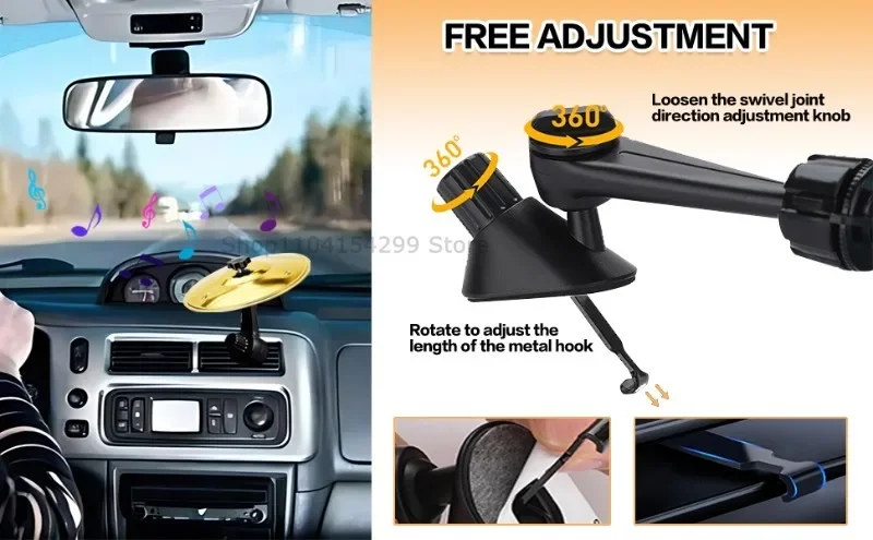 1/2/3PCS Hand-Schießen Auto Crash Becken Universal Auto Air Ventilation Port Clip-On Mini Trommel Becken für alle Arten von Fahrzeugen – Detail 10