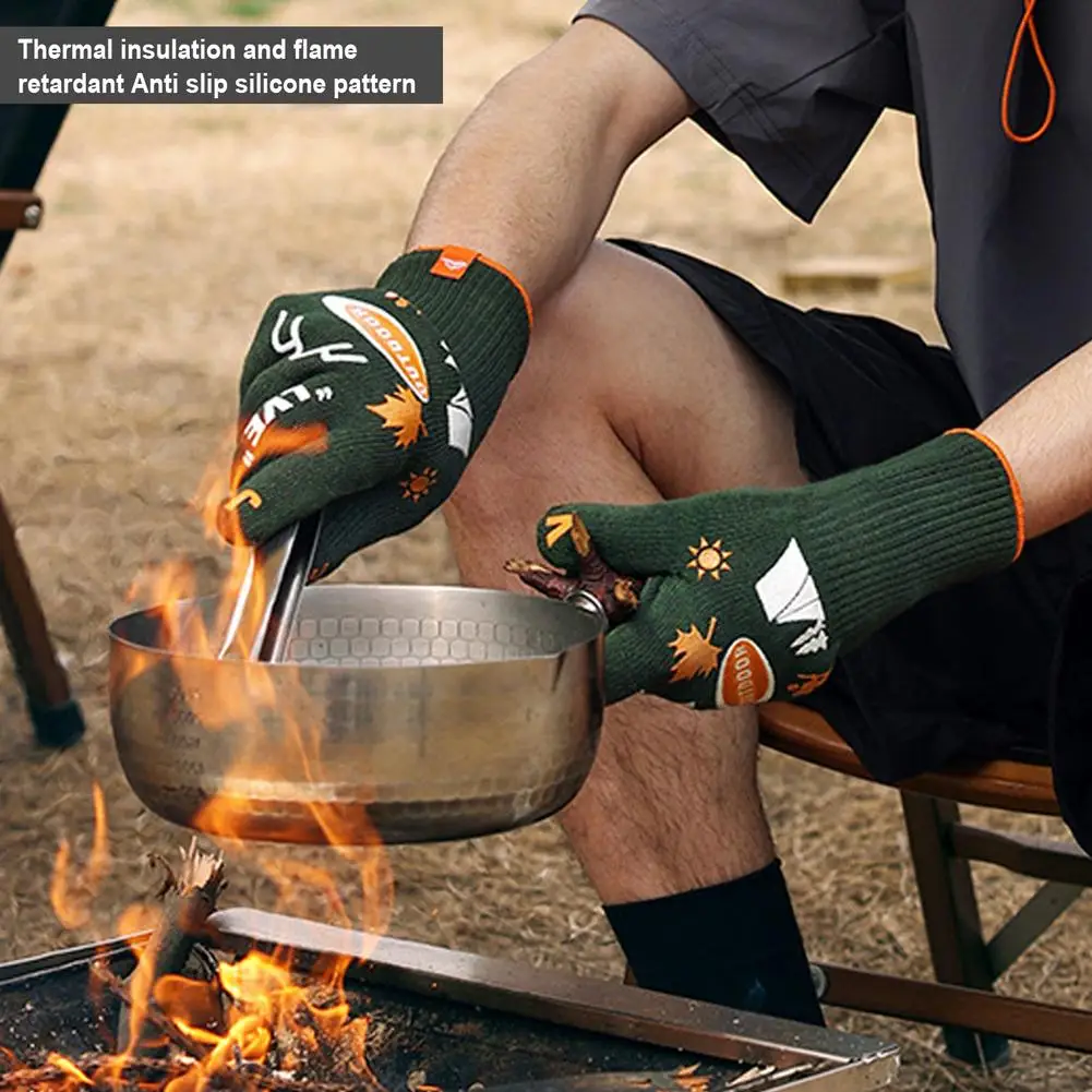 Insulated Gloves Anti-Slip Wear-resistant Wrist Extension Warm Work Gloves For Outdoor Skiing Camping Bbq Tool Snow Skiing Glove