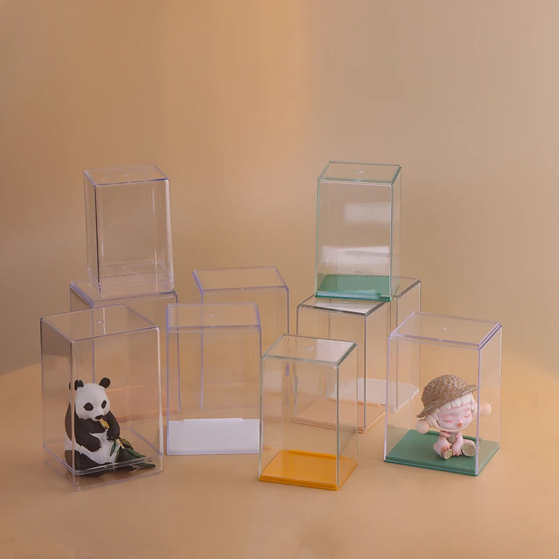 

1PC Acrylic Storage Box Desktop Doll Display Box Single Dustproof Transparent Plastic Blind Box Display Stand Home Gadgets