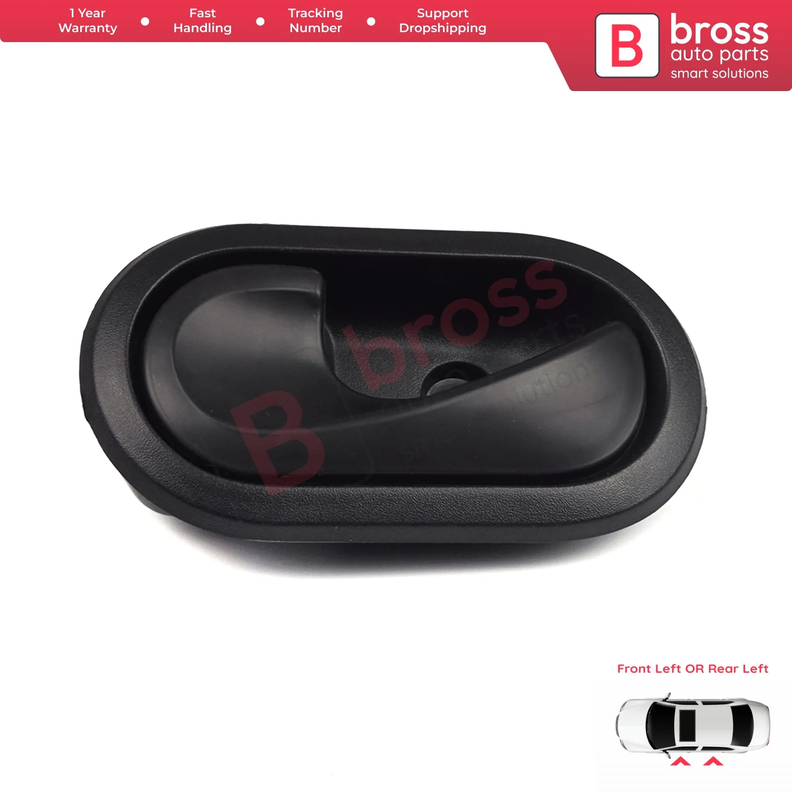 

BDP601 Interior Door Handle Black For Dokker 12-On,Lodgy 12-On, duster 09-On,Sandero 12-On,Logan 12-On Front OR Rear Left Doors