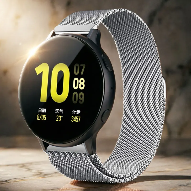Universal 20mm/22mm Magnetic Smartwatch Bracelet Strap - Sleek Design