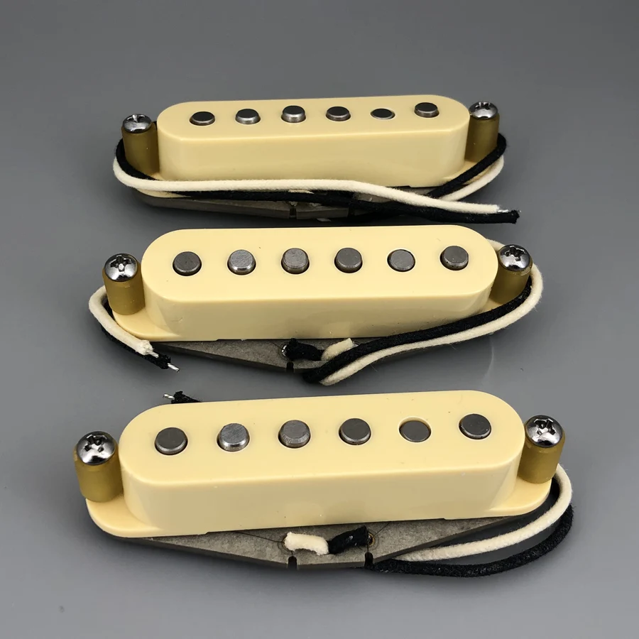 Guitar Pickups Vintage 65 SSS Handwound Alnico 5 Grey Bottom Plate N/M/B For ST guitar guitar accessories acoustic guitar pickup