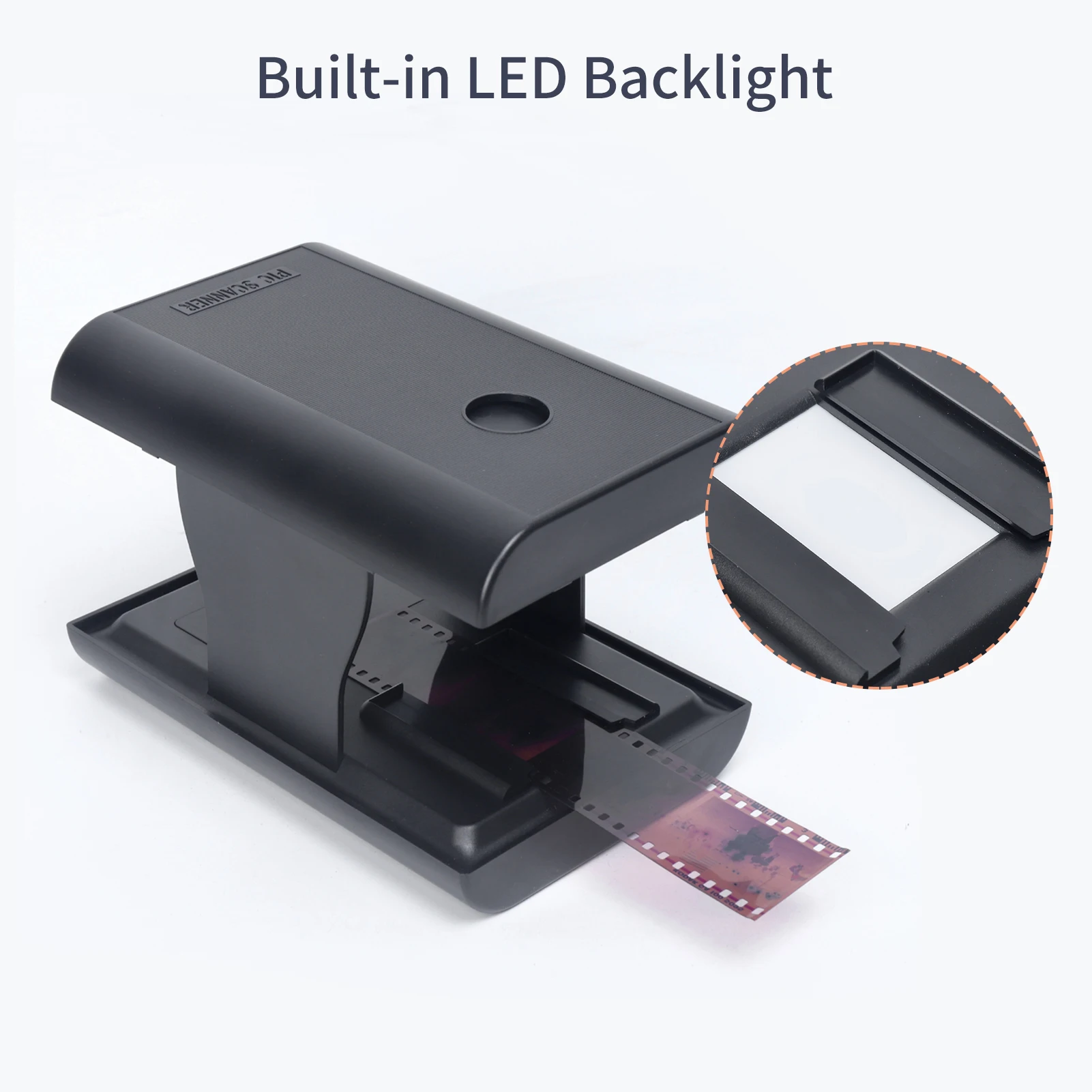 Mobile Film and Slide Scanner for 35mm/135mm Negatives and Slides with LED Backlight Free APP Foldable Novelty Scanner Fun Toys