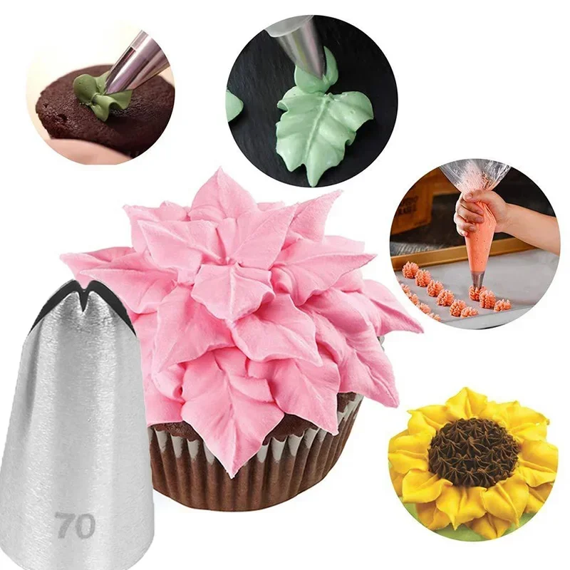 352#70#95# Leaves Cream Tips Stainless Steel Icing Piping Nozzles