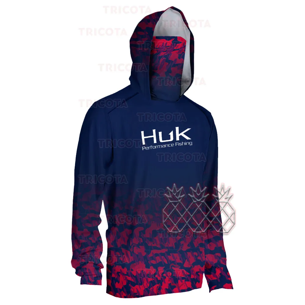 HUK Fishing Shirts USA Upf 50 Uv Custom Fishing Clothes Men Long