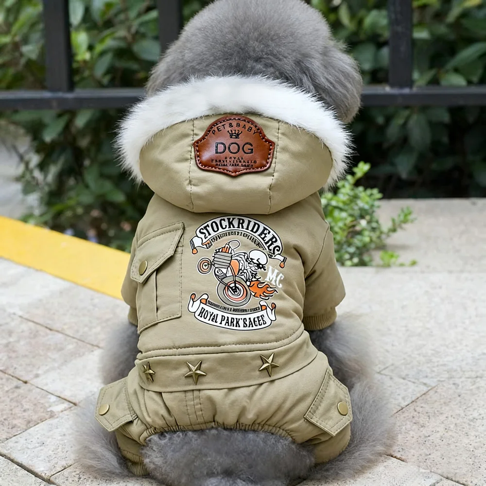 Warm Hooded Dog Jacket Jumpsuit 5