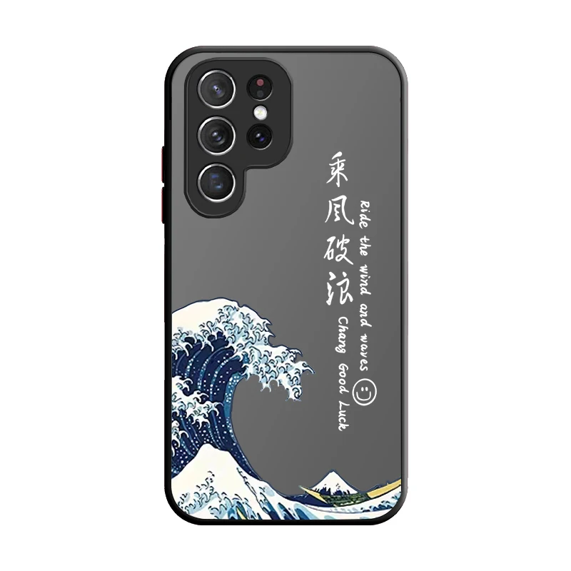 Elegant Blue Wave Matte Finish Phone Case – Stylish Protective Cover