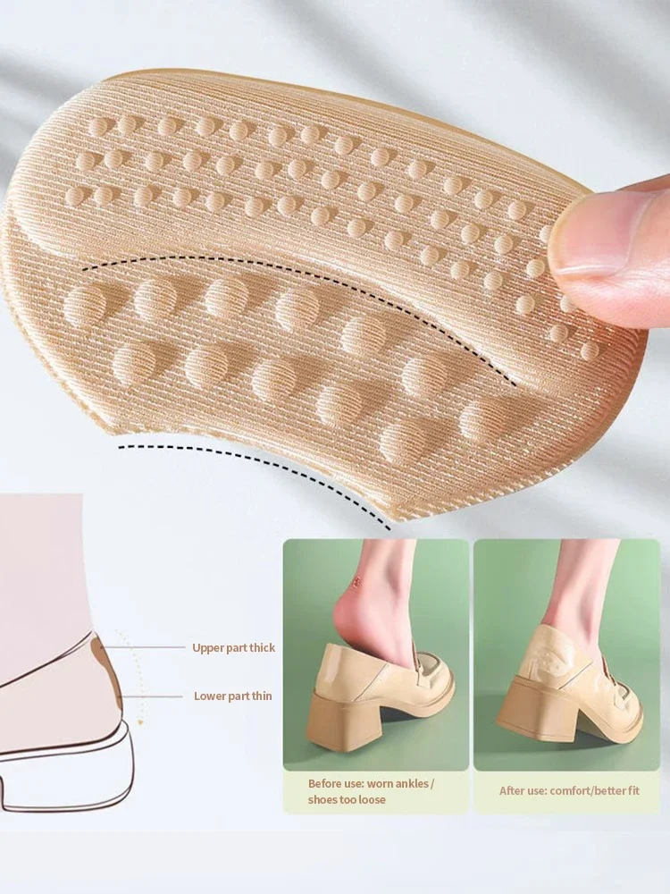 4pcs Shoe Pads for High Heels Pain Relief Anti-wear Cushion Heel Protectors Shoes Sticker Foot Care Liner Grip Insole Insert Pad