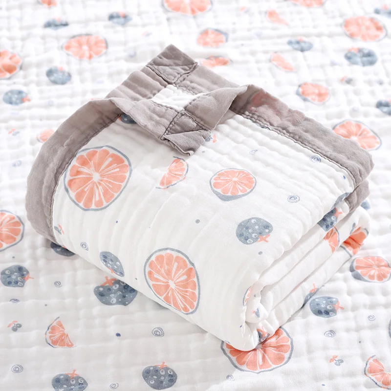 Children's Bath Towel Cotton Blanket Multi-color Antibacterial High-density 6-layer Gauze Blanket Spring and Autumn 5