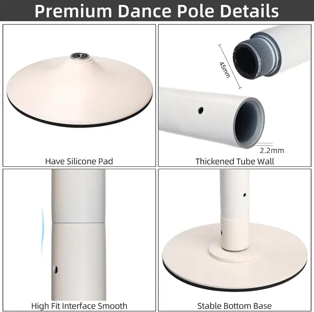 45mm Spinning Or Static Dance Pole Set 2
