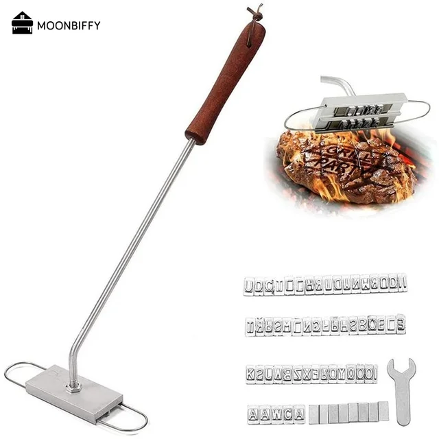 Barbecue Márkanév Iron Creative 55 Levels Diy Signature Név Jelölés Bélyegző Szerszám Bbq Meat Kitchen Gadgets Bakery Accessorie - Image 2